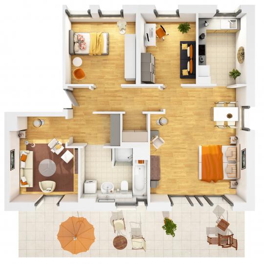 Obrázek 4 Na webových stránkách společnosti si můžete prohlédnout animaci popisující průběh větrání rodinného domu.